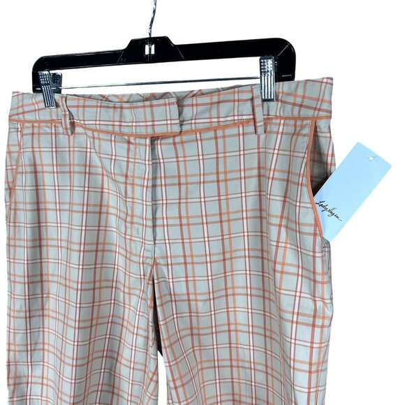 Lady Hagen NWT Womens 12 Bunker Bermuda Windowpane Plaid Golf Shorts Preppy - Picture 8 of 16
